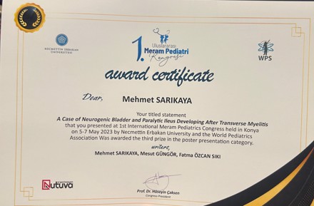 Tebrik (Çocuk Sağlığı ve Hastalıkları Anabilim Dalı)